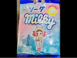 不二家　ソーダミルキー袋　７６ｇの商品写真