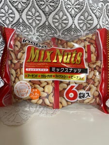稲葉ピーナツ　ミックスナッツ　６袋　１３２ｇのレビュー画像