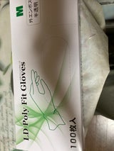 ポリエチレン手袋半透明М 100枚