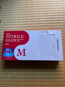 川西工業　ニトリル極薄手袋粉無Ｍブルー　１００枚のレビュー画像