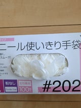 川西工業 ビニール使い切り手袋粉なしL 100枚