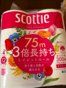 スコッティ フラワーパック 3倍長持ち 4ロール（ダブル）のレビュー画像