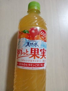 天然水 きりっと果実オレンジ&マンゴー 600mlのレビュー画像