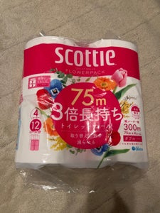 スコッティ フラワーパック 3倍長持ち 4ロール(ダブル)のレビュー画像