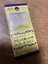 クロバー フランス刺しゅう針 No3〜6