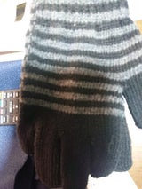 武田 メンズニットグローブ裏起毛 1双