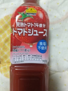 トップバリュ　トマトジュース食塩無添加　９００ｇのレビュー画像