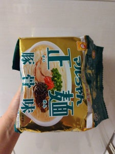 マルちゃん　マルちゃん正麺　豚骨味　５食　４４５ｇのレビュー画像