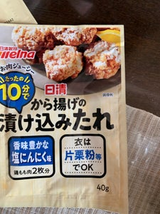 ウェルナ から揚げの漬け込みたれ塩にんにく 40g