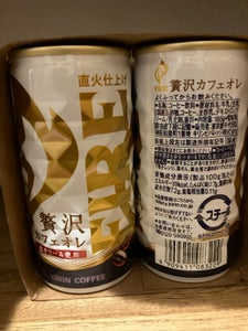 キリン　ファイア贅沢カフェオレ　缶　１８５ｇ×６の商品写真