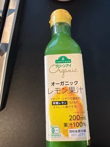 グリーンアイ　オーガニックレモン果汁　２００ｍｌのレビュー画像