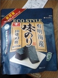 永井海苔　エコスタイル味のり　１０切　８０枚の商品写真
