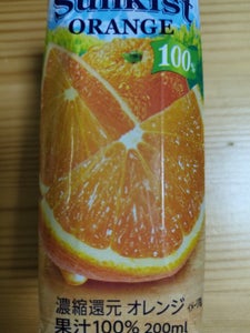 サンキスト　１００％オレンジ　プリズマ　２００ｍｌの商品写真