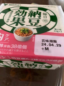 ミツカン　納豆効果　腸内ケア　４０ｇ×３の商品写真