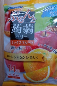 ぷるんと蒟蒻ゼリーパウチＭフルーツ　２０ｇ×６のレビュー画像