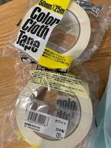 ホクセツ カラー布テープ 白