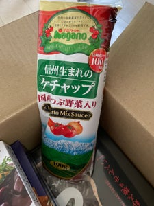 ナガノトマト　ケチャップ国産つぶ野菜入り　１９０ｇのレビュー画像