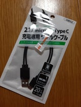 E Core タイプC充電用ダブルケーブル20cm