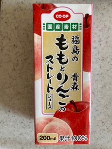 福島のももと青森りんごのストレート 200ml