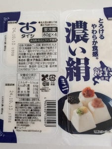 北海道産大豆とよまさり使用濃い絹ミニ 80g×4