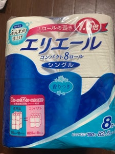 エリエール　トイレットＴコンパクト　シングル　８巻の商品写真