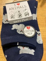 松村商事 足元本舗 婦人綿混柄ソックス 1足