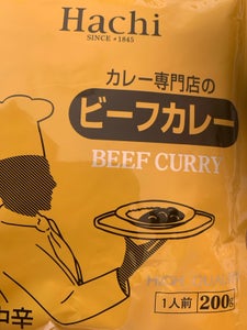 ハチ食品 カレー専門店のビーフカレー中辛 200g