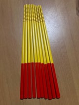 イシダ 赤黄竹箸 5P