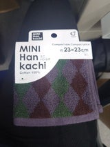 オカザキ タオルミニハンカチアーガイル 1P