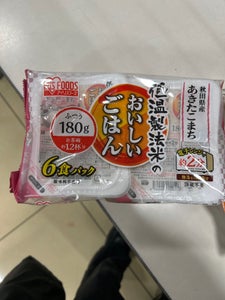 アイリス 低温製法あきたこまちごはん 180g×6