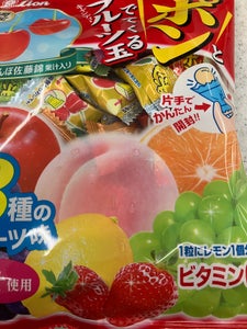 ライオン菓子 ポンとでてくるフルーツ玉 111g