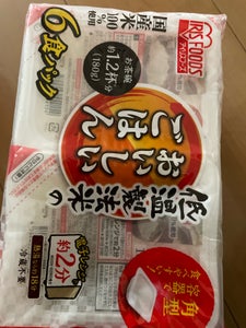 アイリス 低温製法国産米パックごはん 180g×6