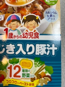 グリコ 1歳からの幼児食ひじき入り豚汁 85g×2