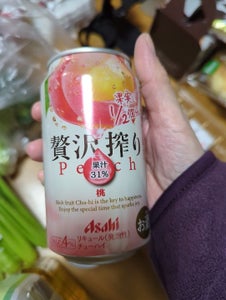 アサヒ 贅沢搾り 桃 缶 350ml