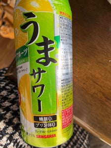 サンガリア うまサワーグレープフルーツ 490ml