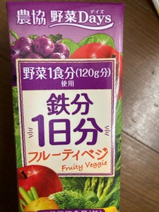 農協野菜Days鉄分1日分フルーティベジ200ml