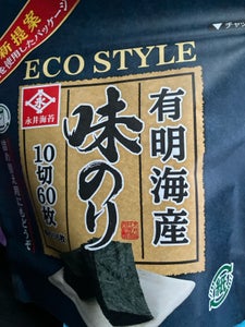 永井海苔 エコスタイル 味のり 10切 60枚