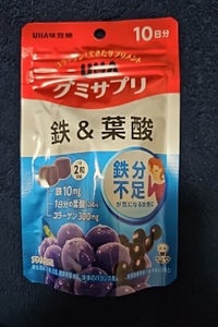 味覚糖 グミサプリ鉄&葉酸 10日分 20粒