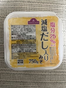 トップバリュ 減塩だし入りみそ 750g