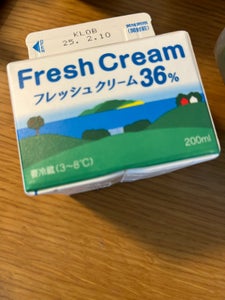 中沢 フレッシュクリーム 36% 200ml