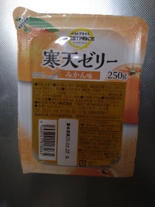 トップバリュ 寒天ゼリーみかん味 250g