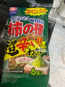 亀田製菓 柿の種超わさび6袋詰たて 161g