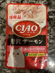 CIAO パウチ贅沢サーモンまぐろとりささみ35g
