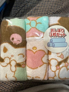 OAC1T おしぼりタオル マイメロ・クロミ 3P