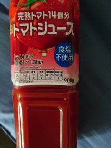 トップバリュ トマトジュース食塩無添加 900g