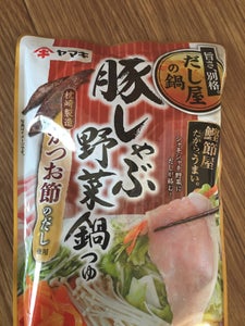 ヤマキ だし屋の鍋 豚しゃぶ野菜鍋つゆかつお 750g