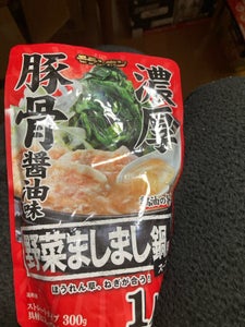 野菜ましまし鍋用スープ 濃厚豚骨醤油味 750ml