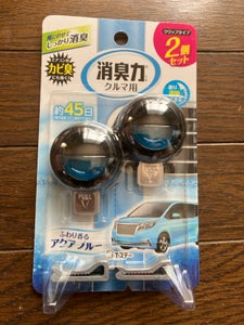 クルマの消臭力クリップ2個アクアブルーB6.4ml