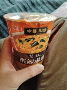 明星 中華三昧 榮林 酸辣湯麺 タテ型 64g