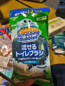 SB 流せるトイレブラシフローラルソープ替 12個
